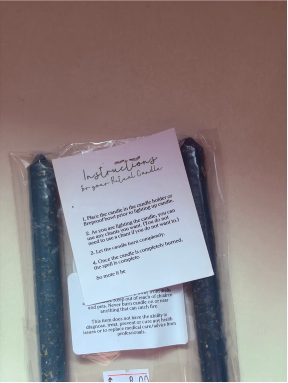Letting Go Ritual Candle Set - Picture 2 of 2